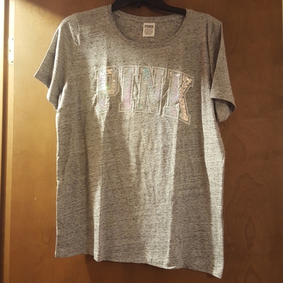 PINK Victoria's Secret Tops - Victoria Secret Pink BLING perfect tee